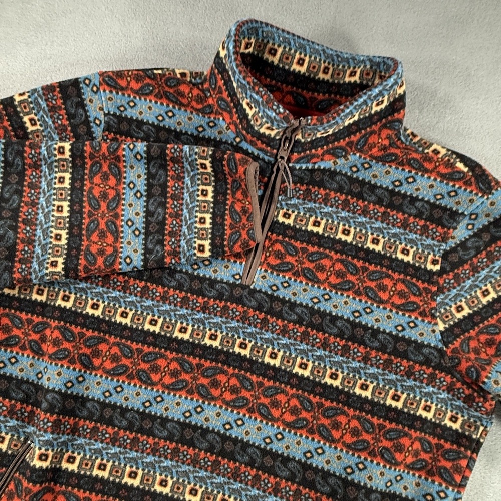 PacSun Aztec Quarter Zip Fleece Sweater Pullover Multicolor Men's Size Large